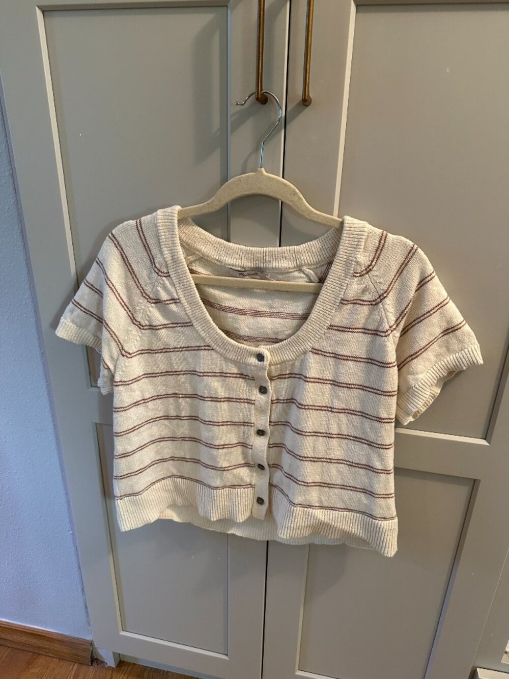 Madewell Striped Cardigan Sweater Size Medium